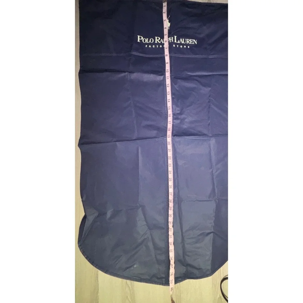 Polo Ralph Lauren Navy Blue Garment Bag Suit Cover Travel Bag Logo Quiet Luxury